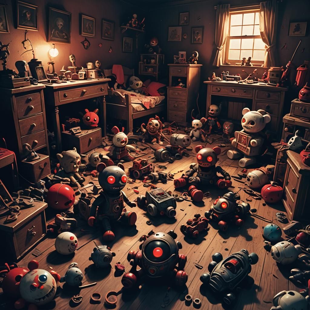 Eerie Dark Fantasy Toys with Glowing Eyes