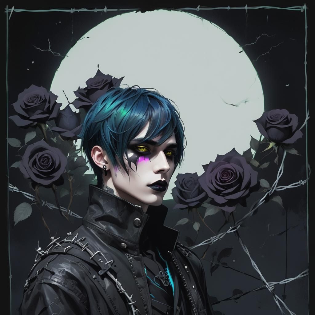 Black roses & barbed wire