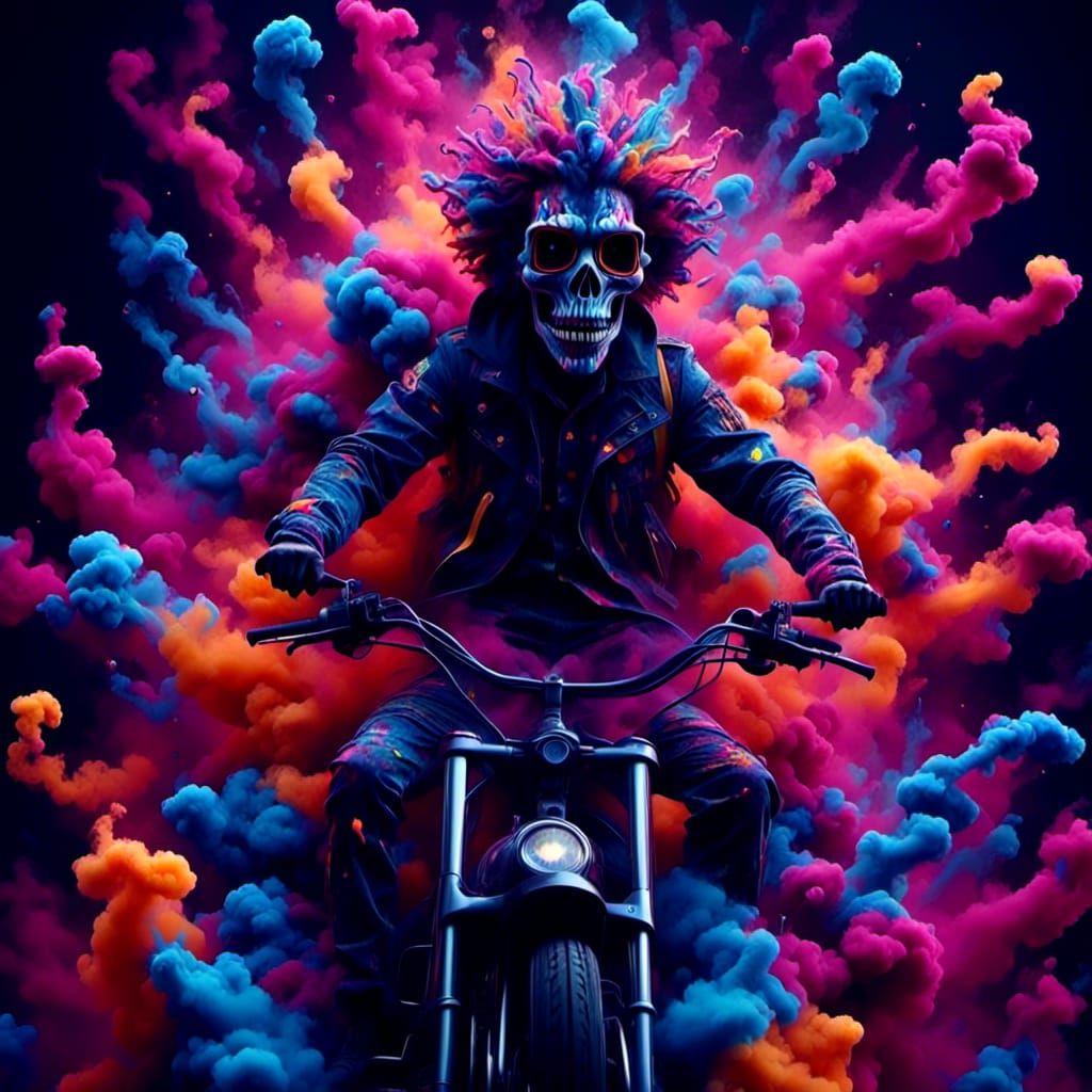 Clowns on Rollercoaster with Ethereal Lights