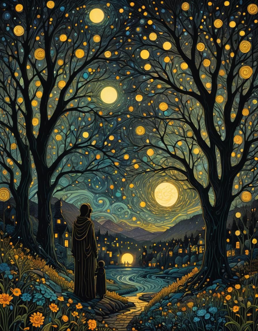 Surreal Transition from Light to Darkness