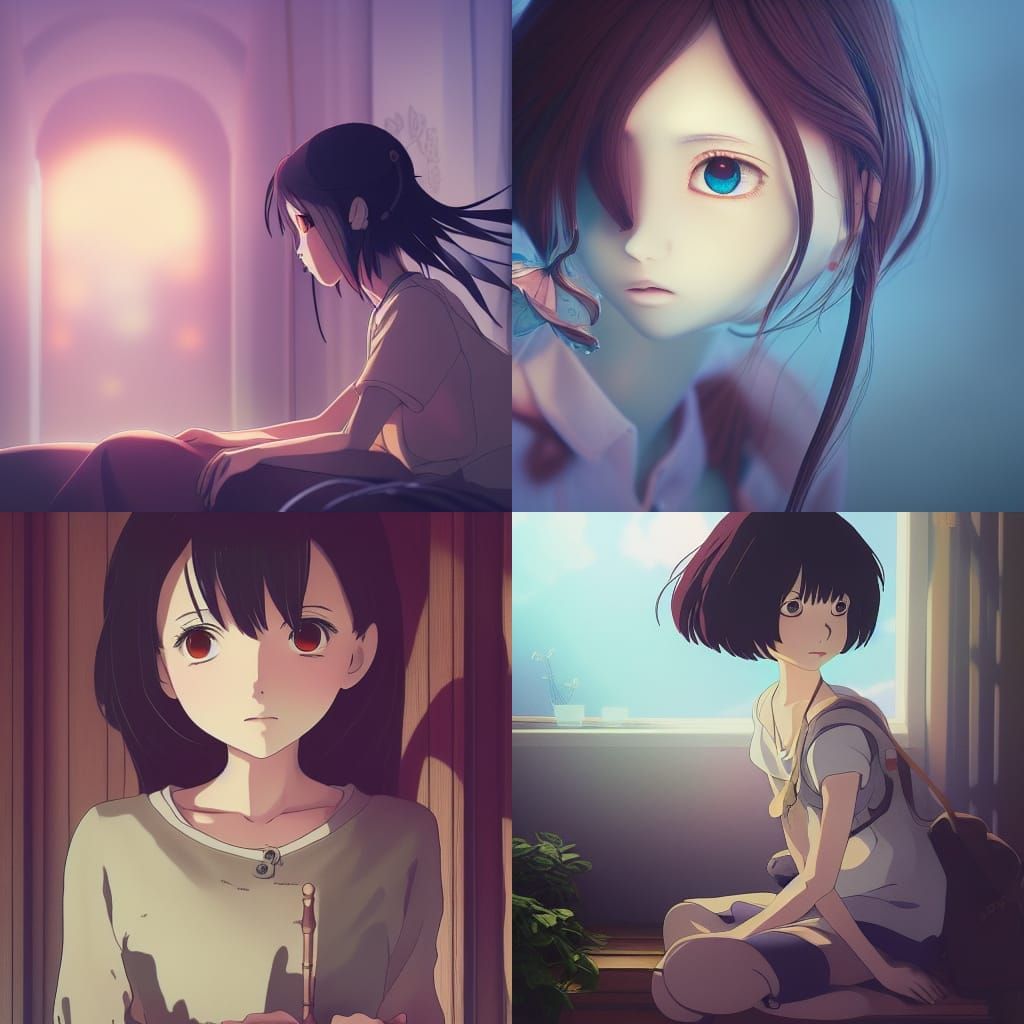 Anime Doll in Studio Ghibli Style