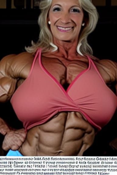 Muscular Grandma Bodybuilder Portrait