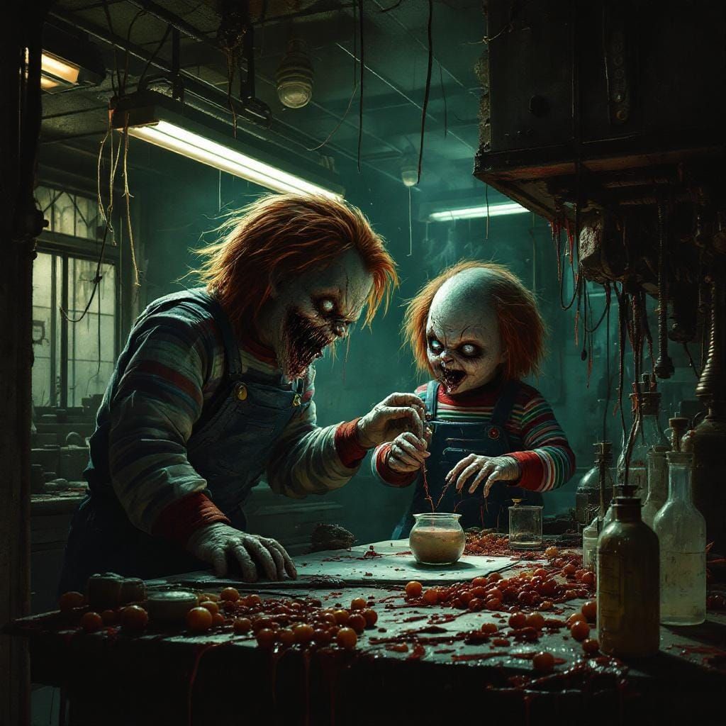 Chucky and Gizmo's Twisted Asylum Lab in Biomechanical Horro...