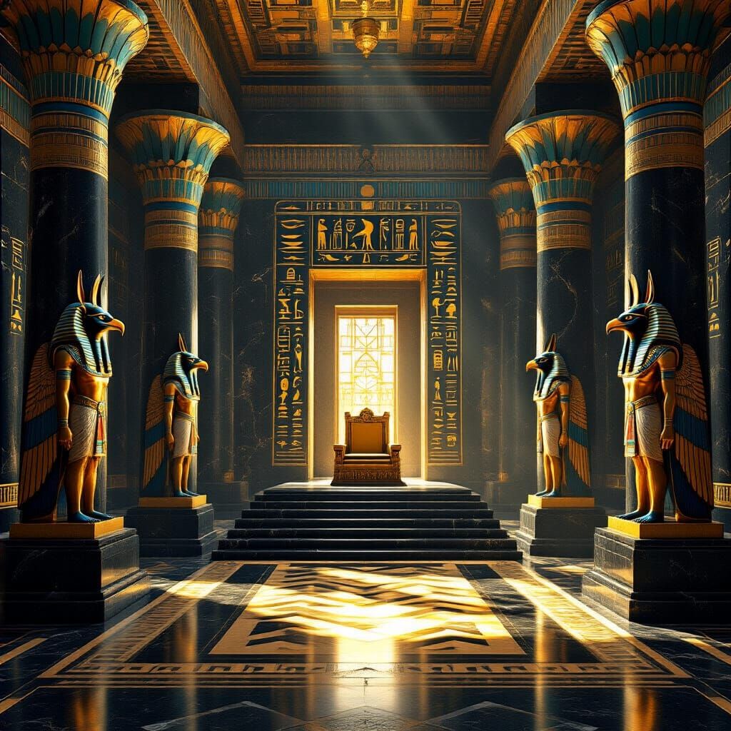 Egyptian Throne Room with Art Deco Wings