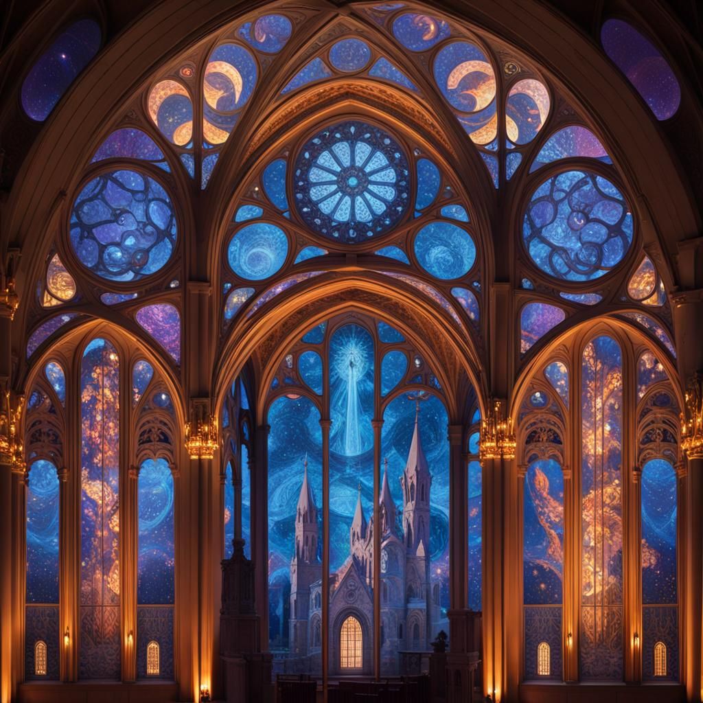 Ethereal DNA Helix in Dark Fantasy Art Nouveau Style