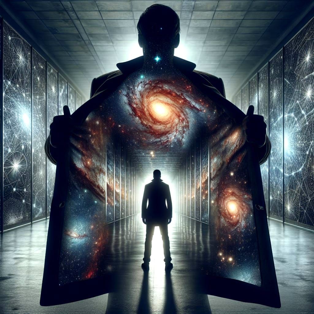 Infinity Man Under Celestial Skies