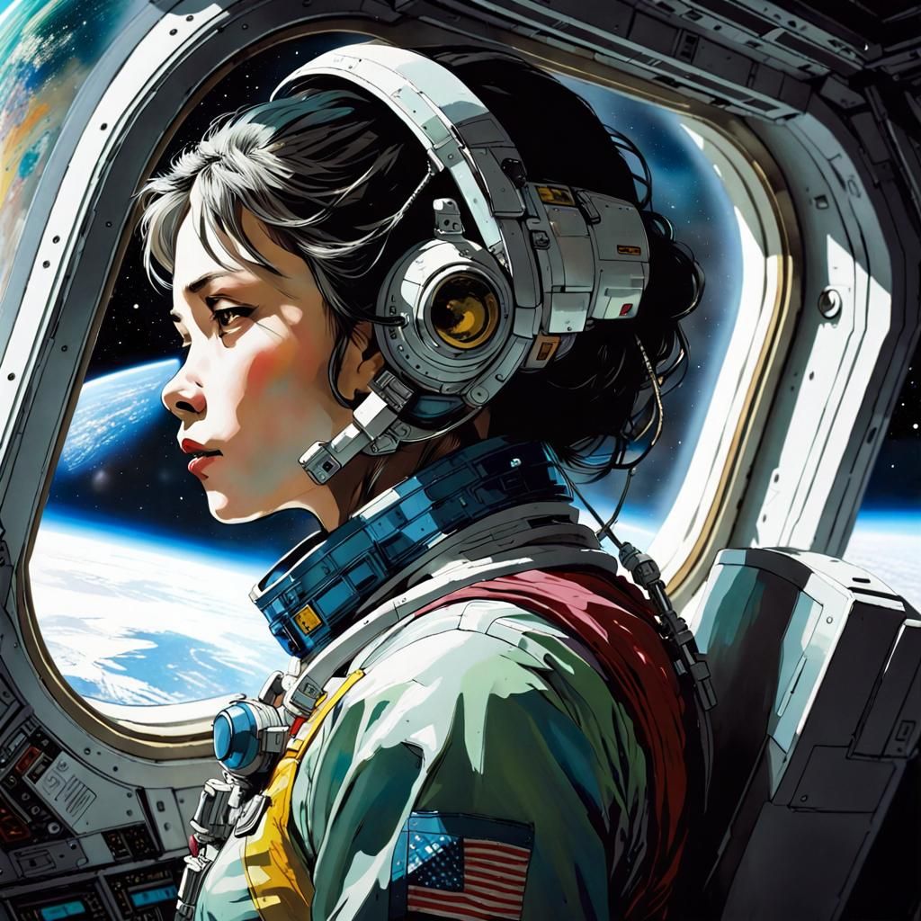 Spacefarer's Longing: Earth from Orbit