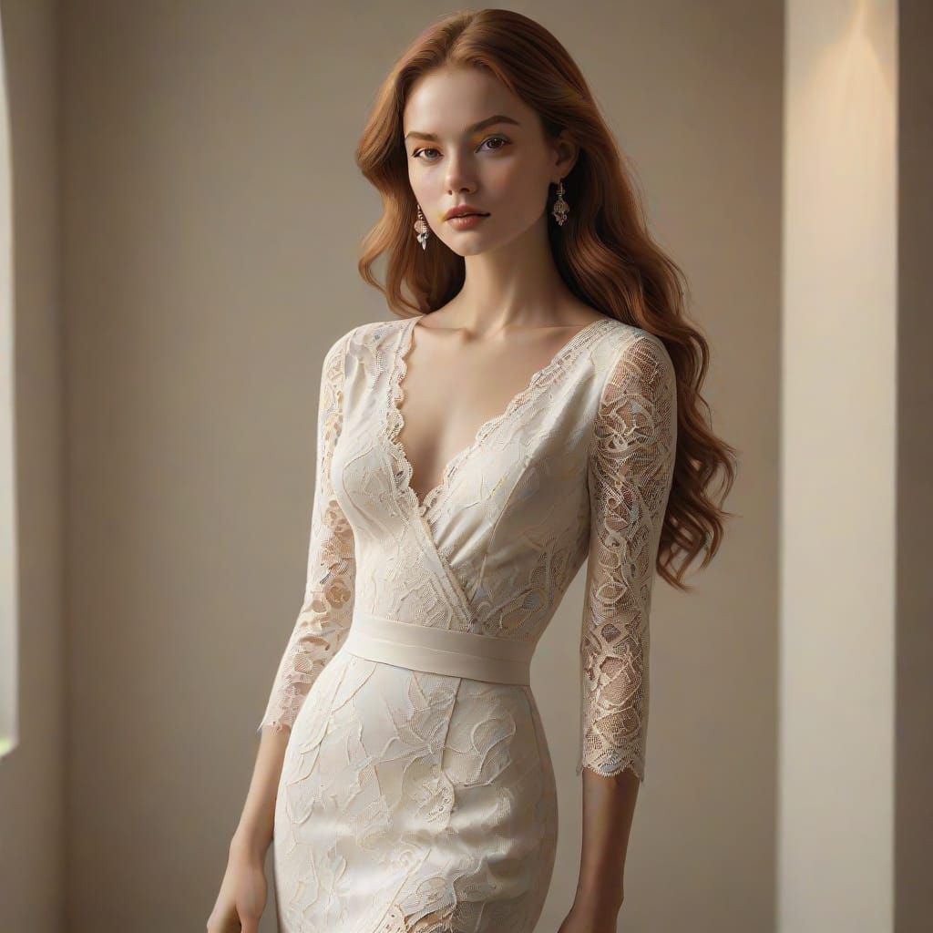 Elegant Woman in Warm Light