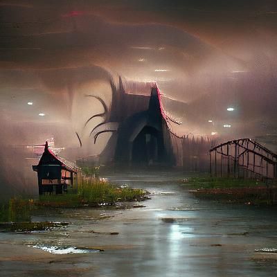Sinister Forgotten Place: A Greg Rutkowski-Inspired Artwork