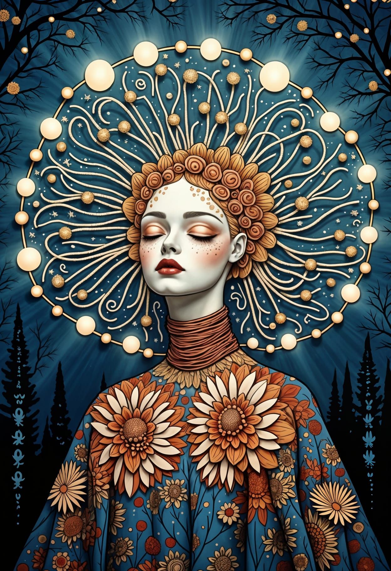 Explosive Floral Dreamscape in Hyperdetailed Style