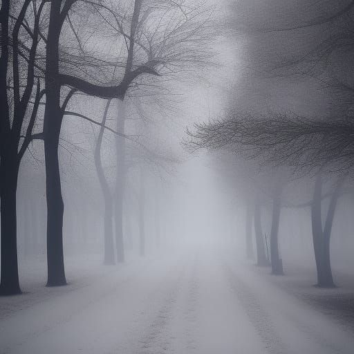 Hazy Winter Landscape