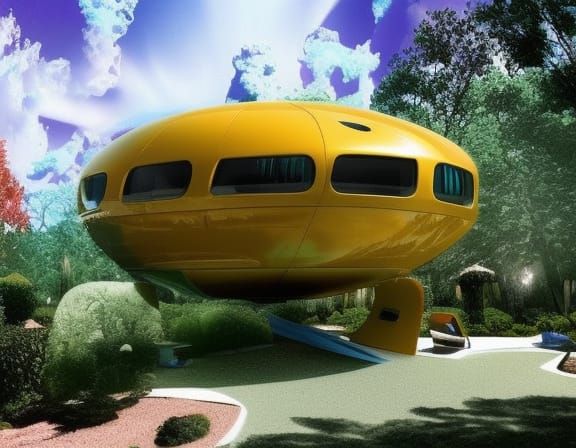 Jetson-Inspired Futuristic House: Realistic Photo