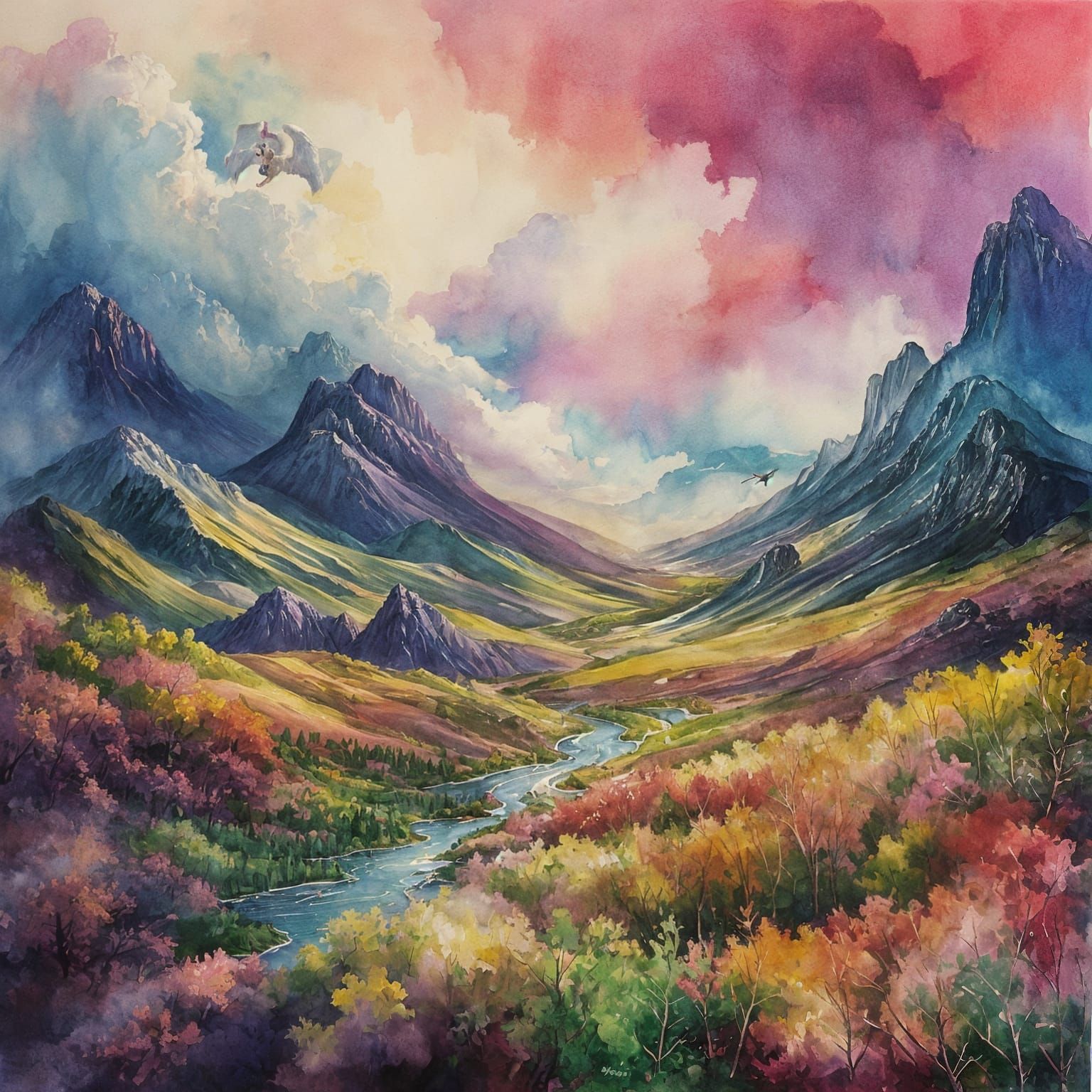 Funko Angel Plummets into Whimsical Mountain Valley in Gouac...