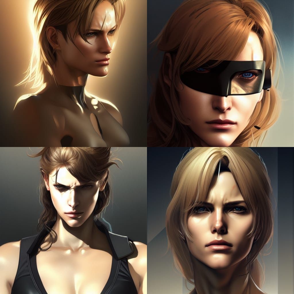Metal Gear Solid EVA Portrait, Detailed Digital Art