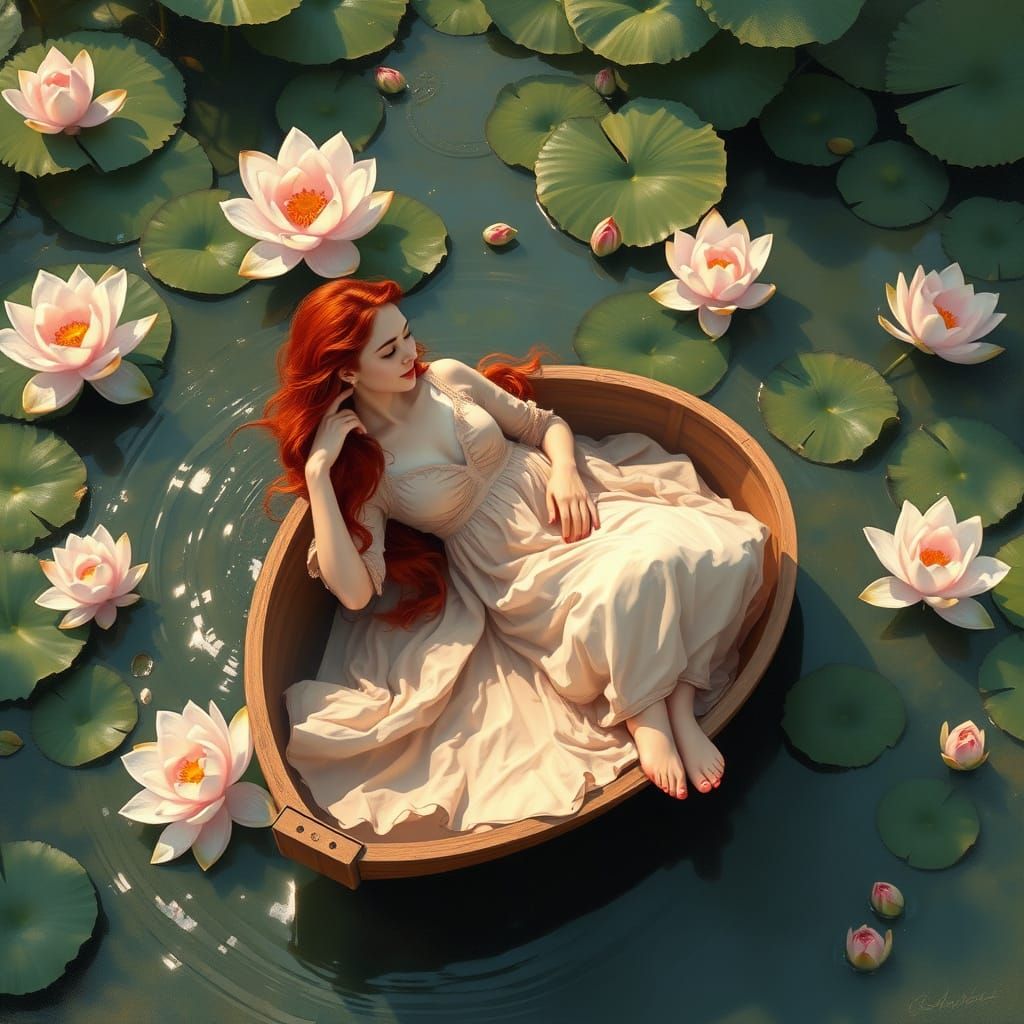 Peaceful Morning on a Serene Pond