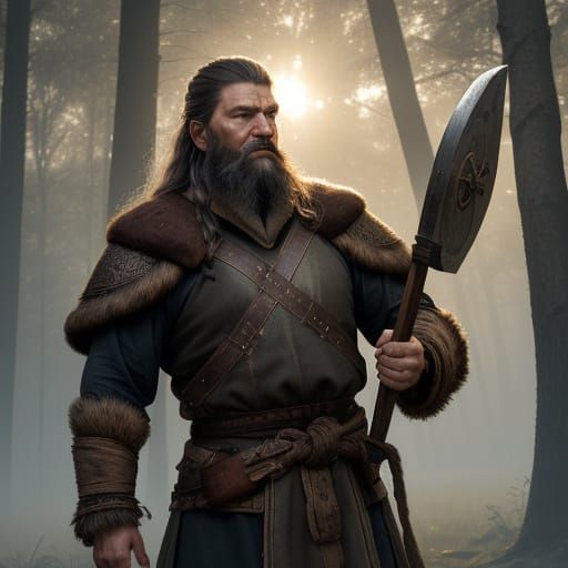 9th Century Slavic Warrior at Dawn