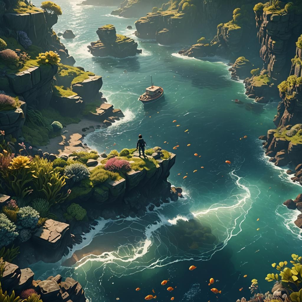 Ocean Exploration in 3D Videogame Graphics