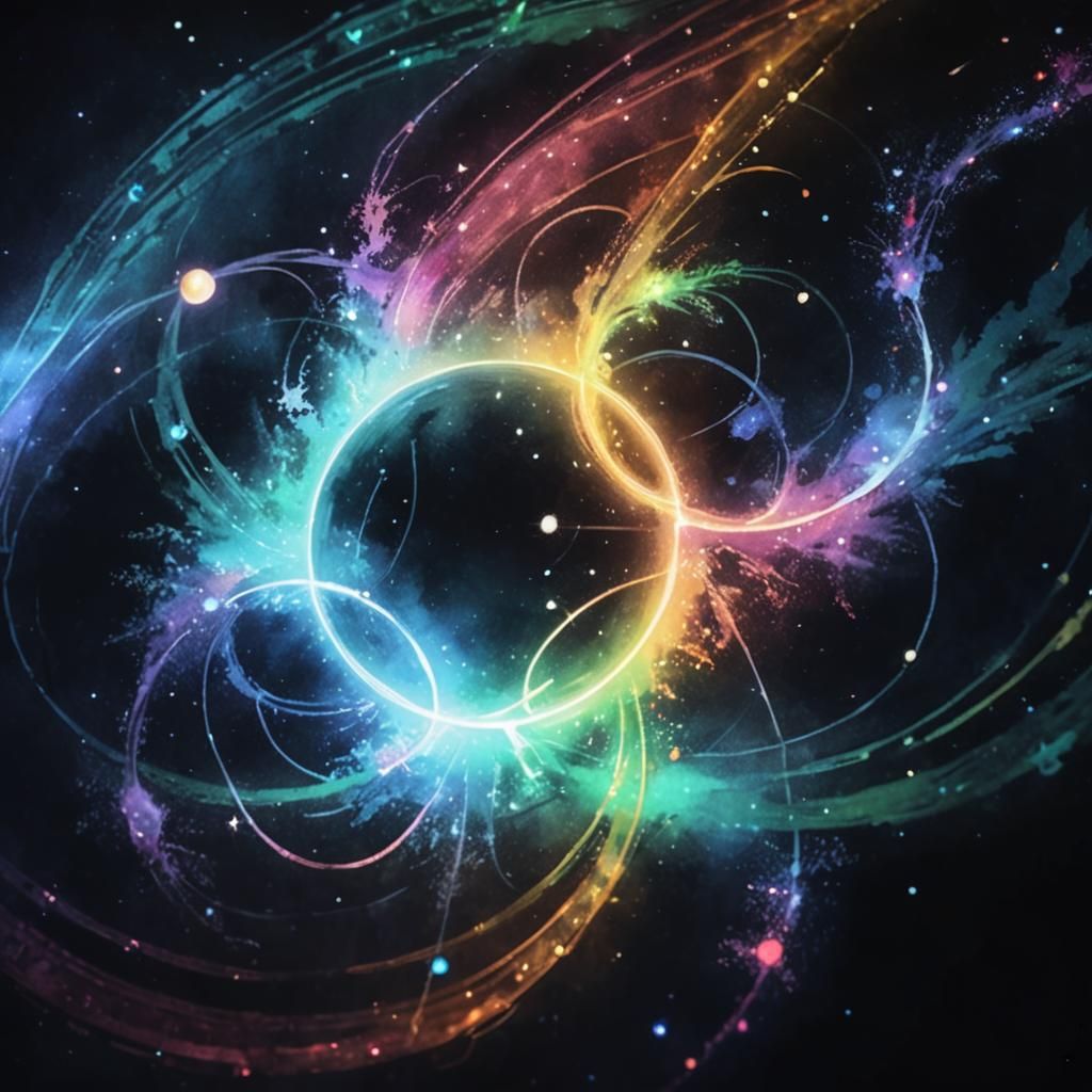 Eldritch Star Map in Watercolor Style