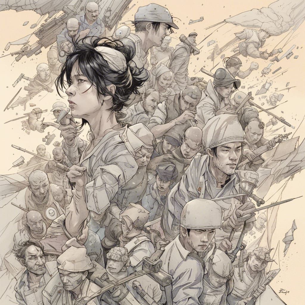 Dynamic Figure Sketch in Kim Jung Gi Style