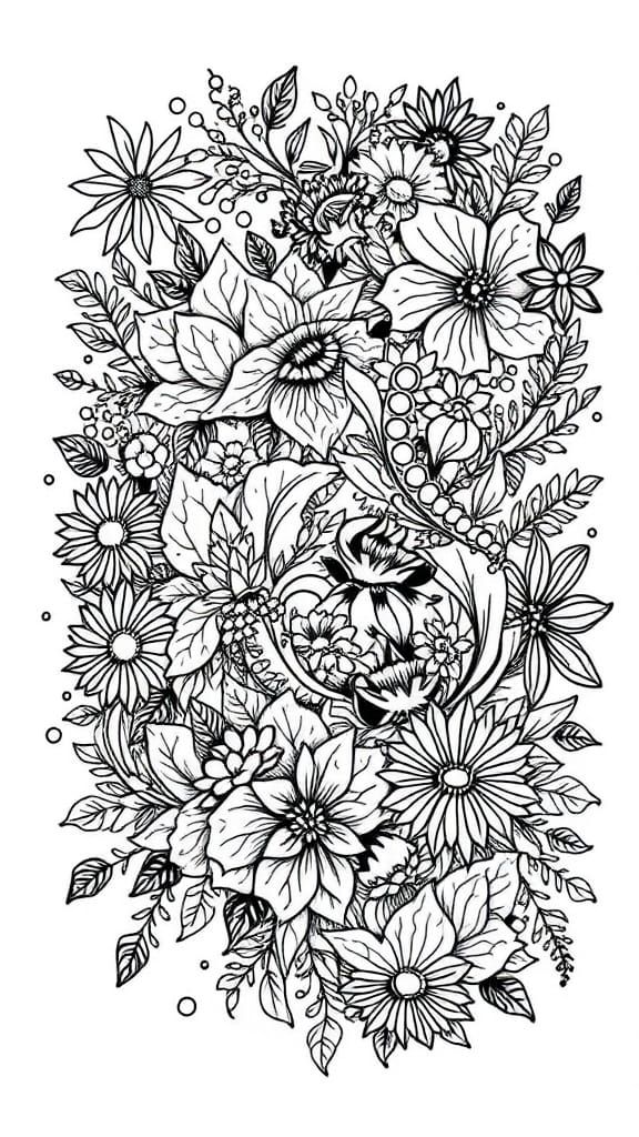 Intricate Black and White Doodle Drawing