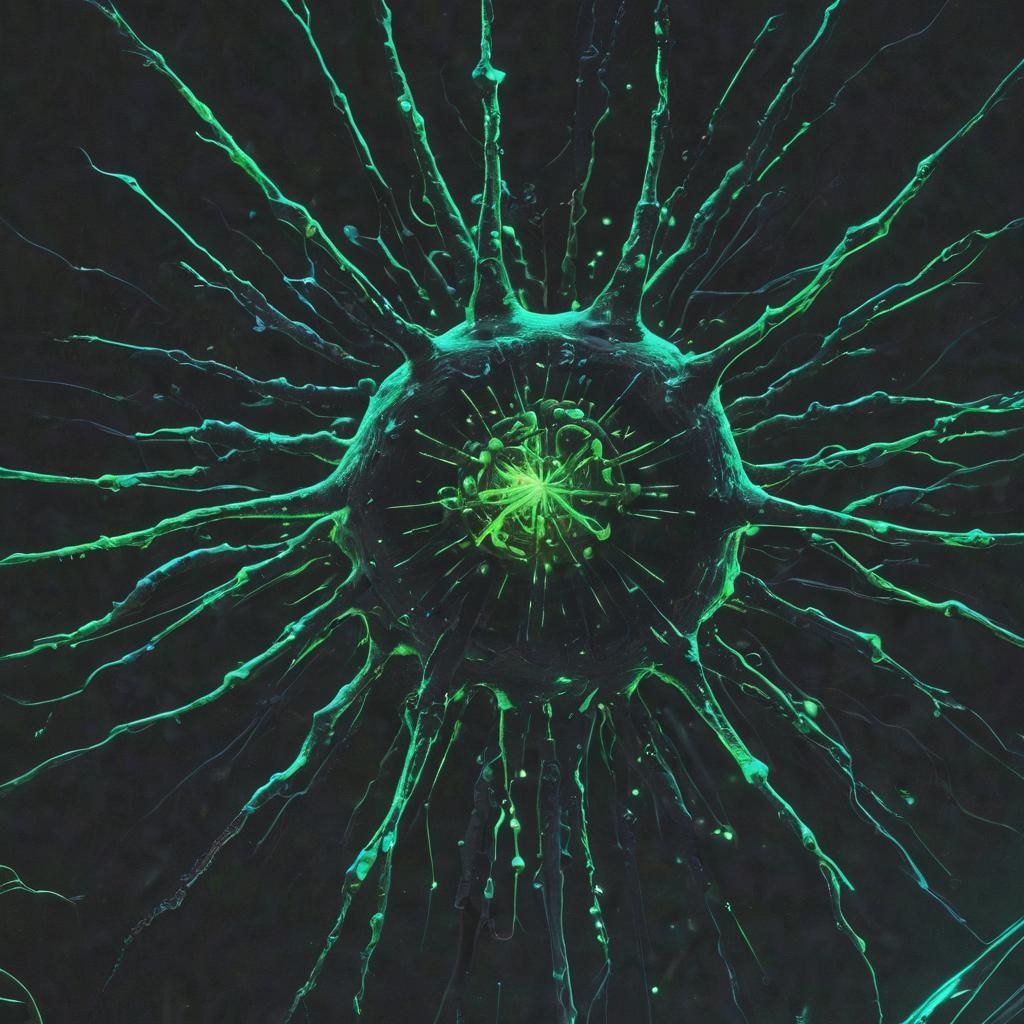 Bioluminescent Virus Particle Concept Art