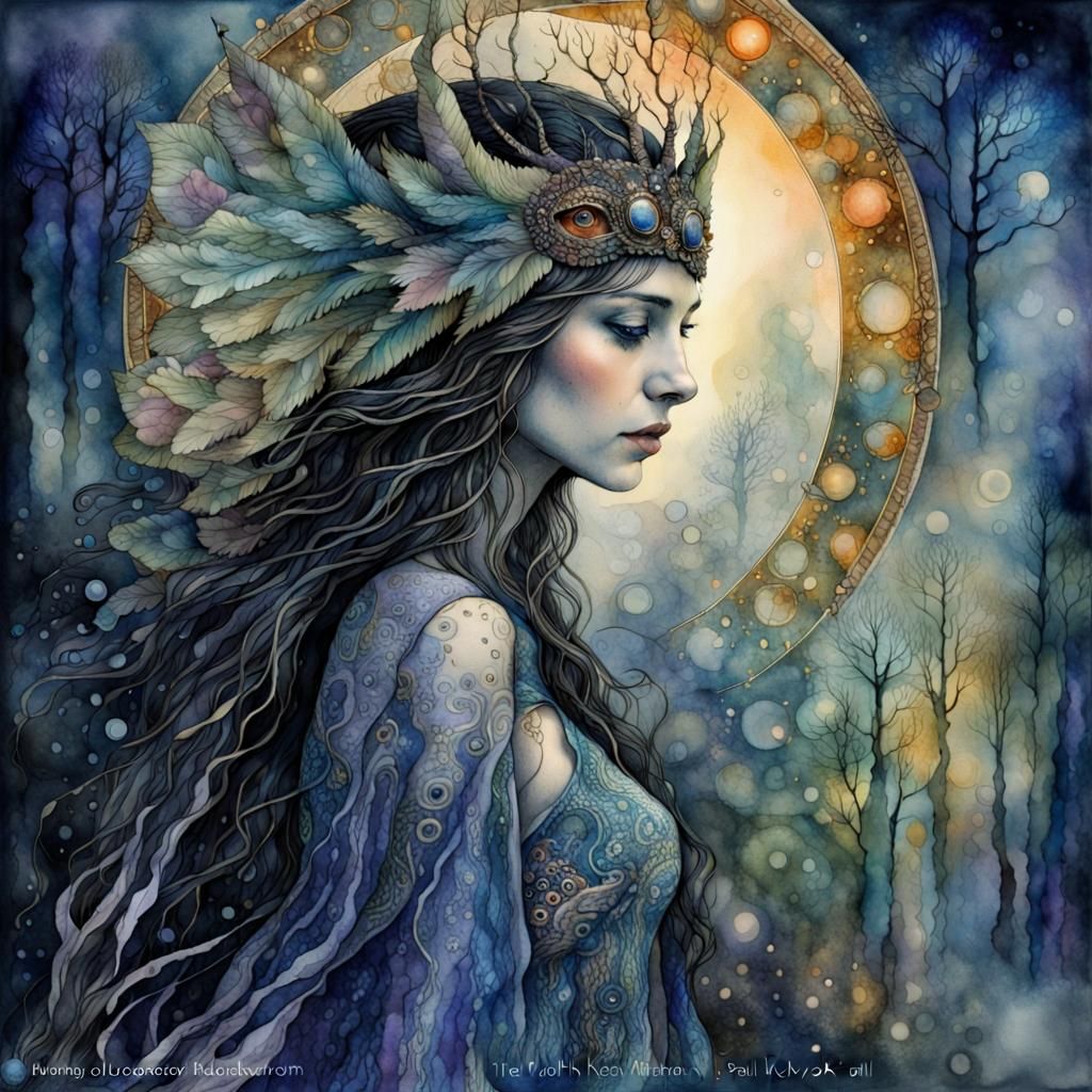 Nox: Protector of the Night in Watercolor Art