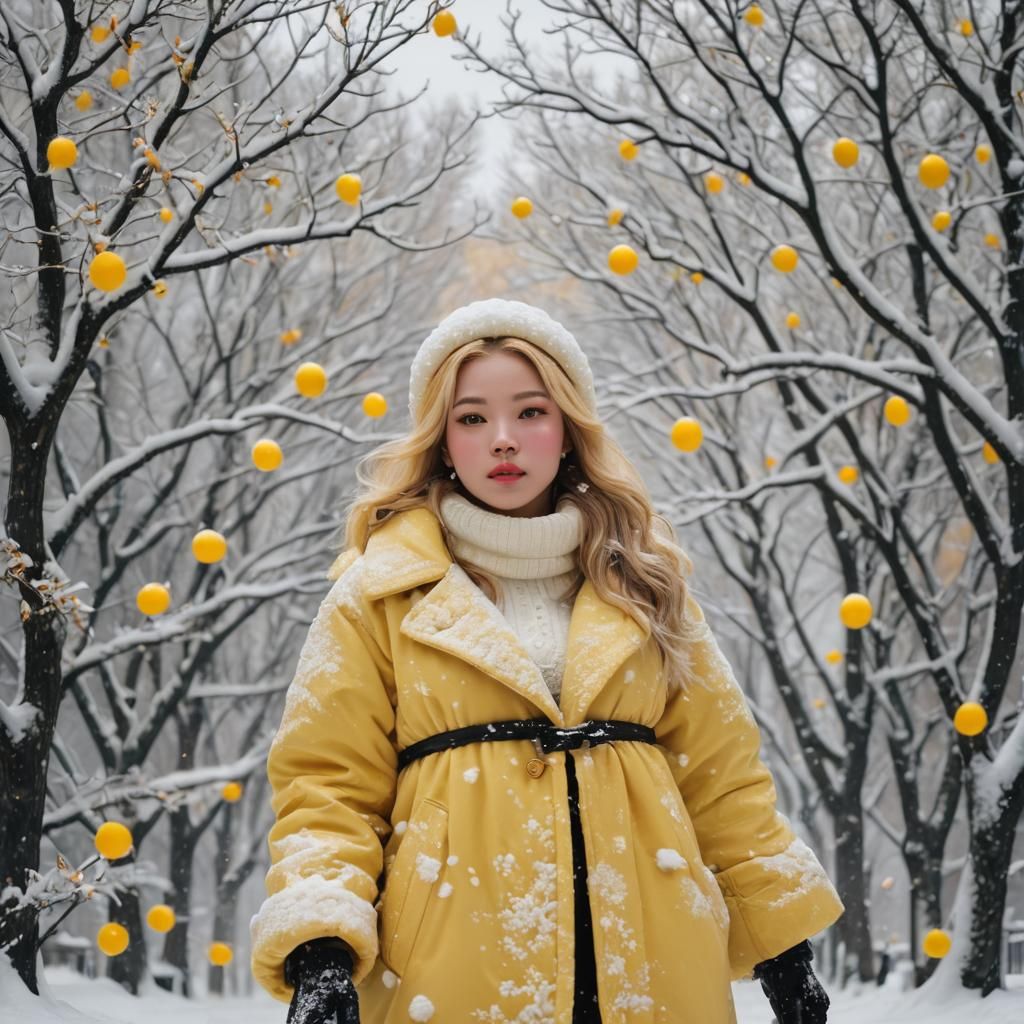 yellow snow girl