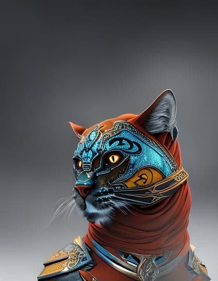 Steampunk Tiger Warrior Portrait in Hyper-Detailed Style