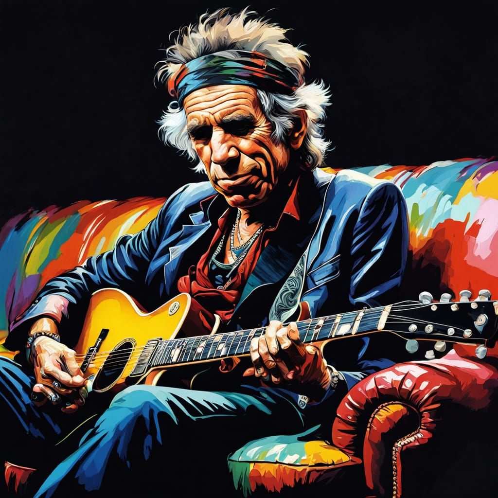 Keith Richards Caricature as Concept Art