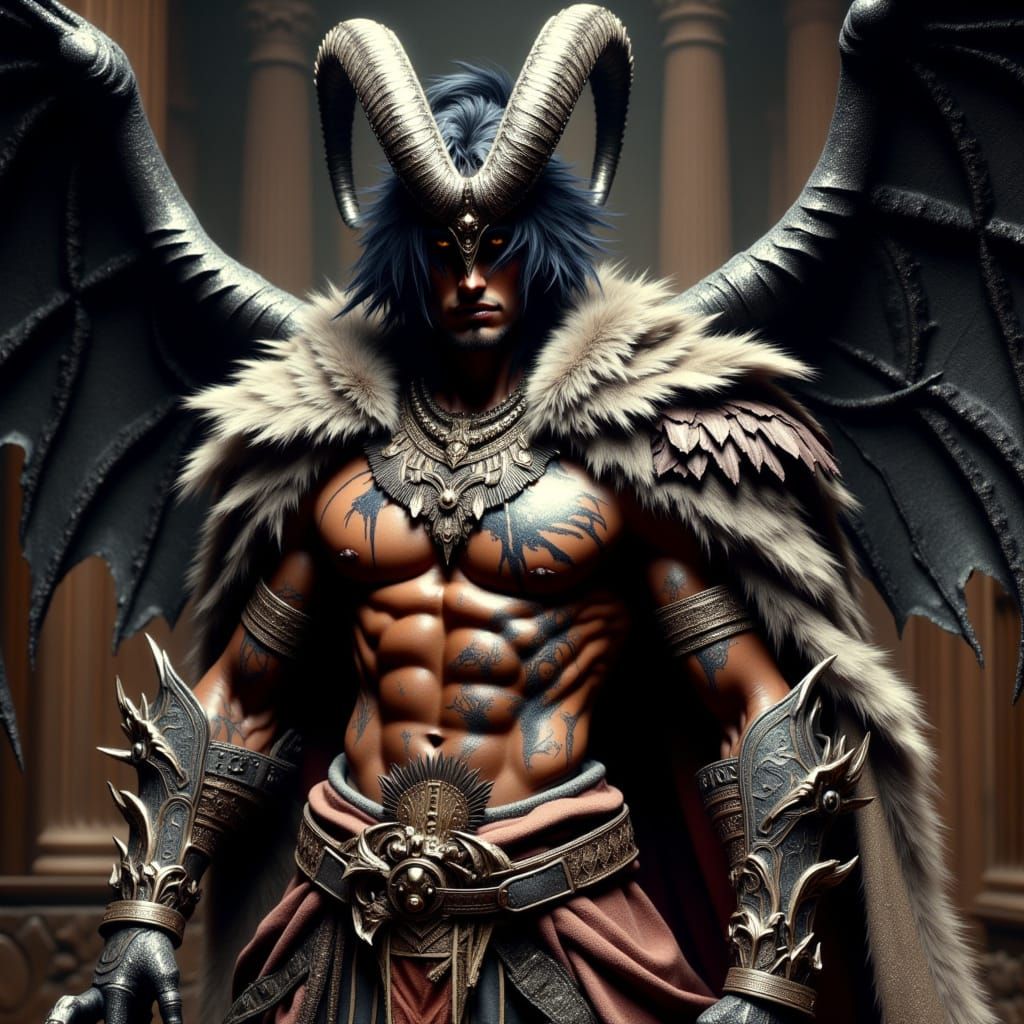 Muscled Warrior in Feral State