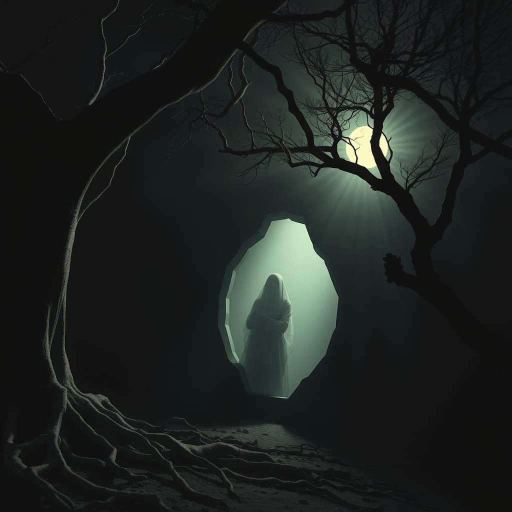 Ethereal Apparition at the Underworld Entrance