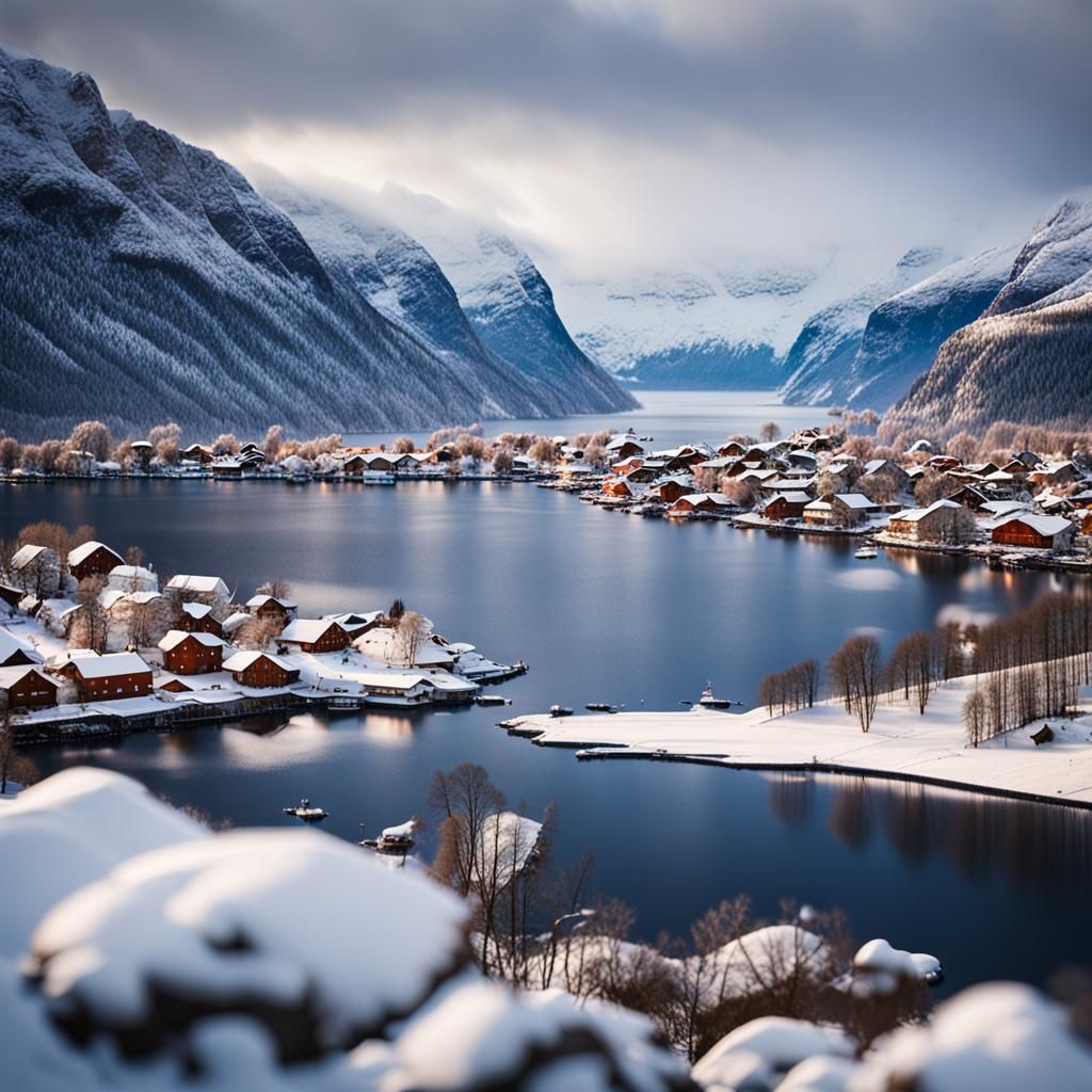 Snowy Norwegian Fjords: Professional Photography