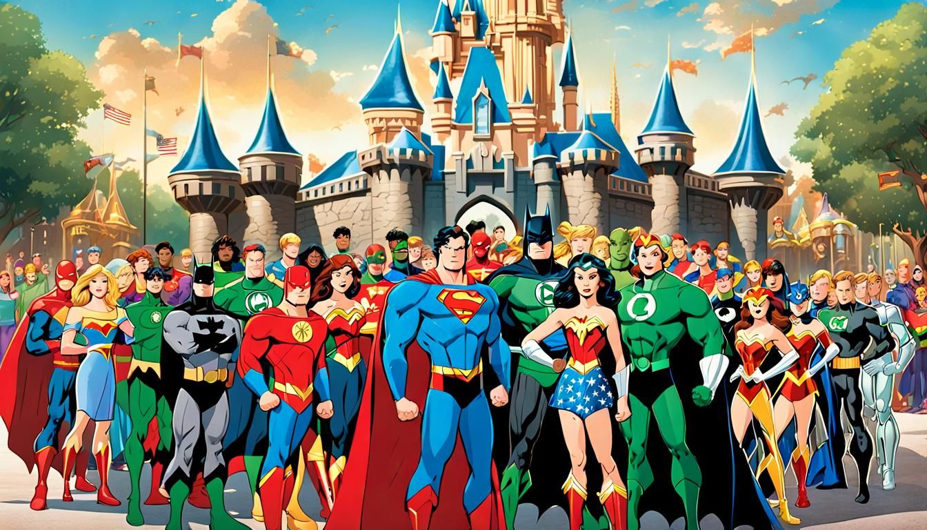 Justice League Family Photo at Disney World