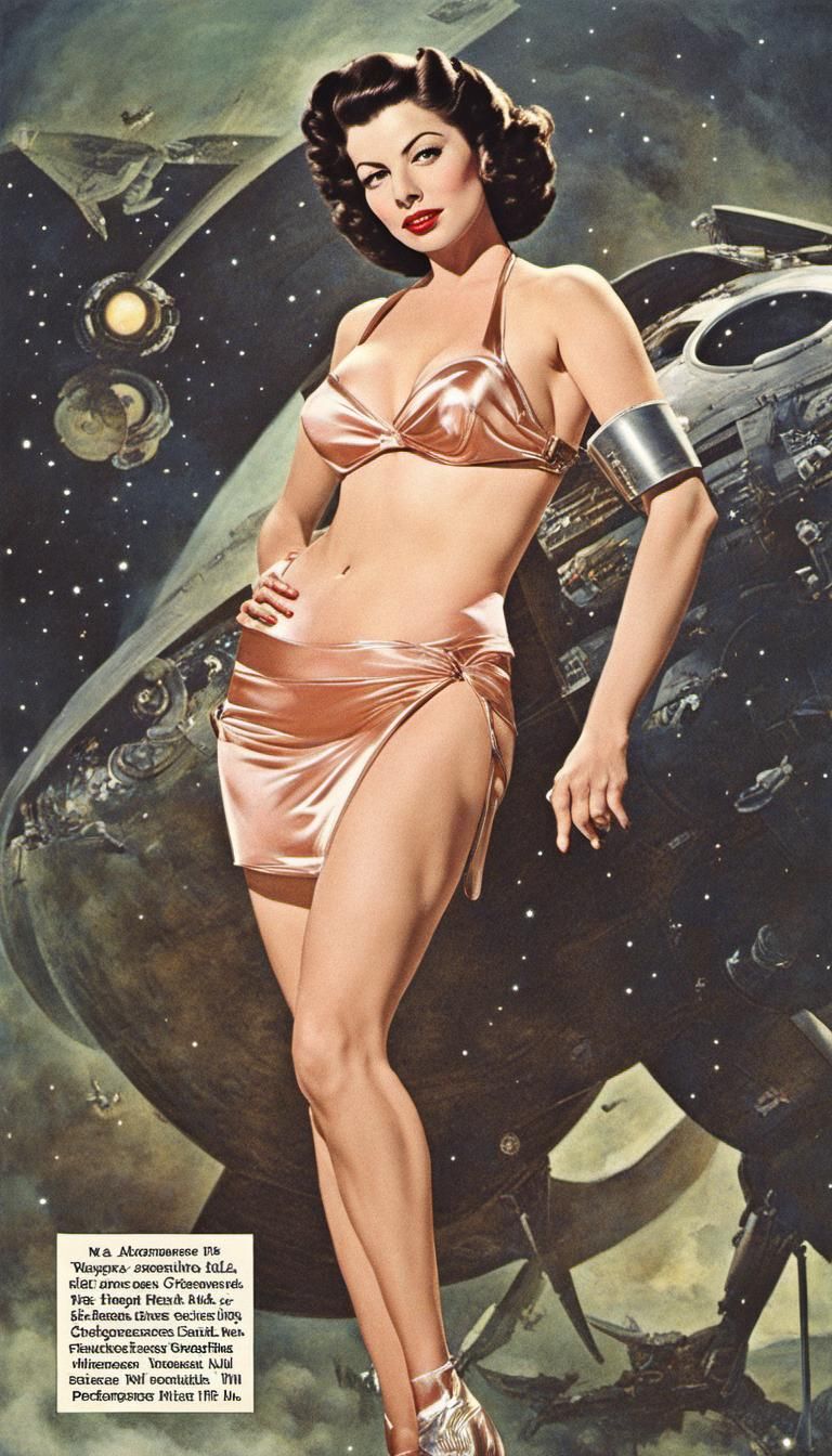 Retro Sci-Fi Pinup in Alex Raymond Style