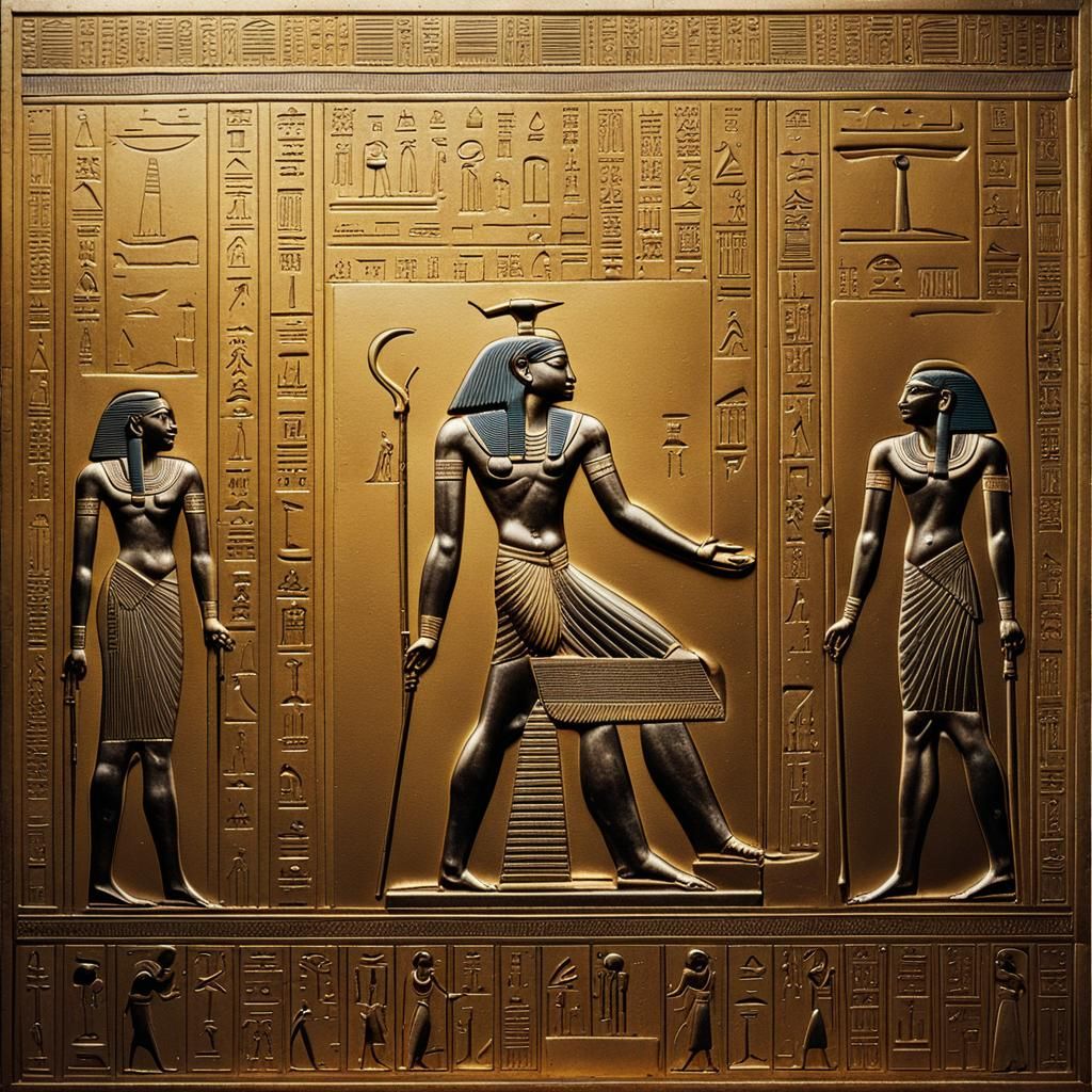 Hyperrealistic Egyptian Papermaking in Academic Art Style