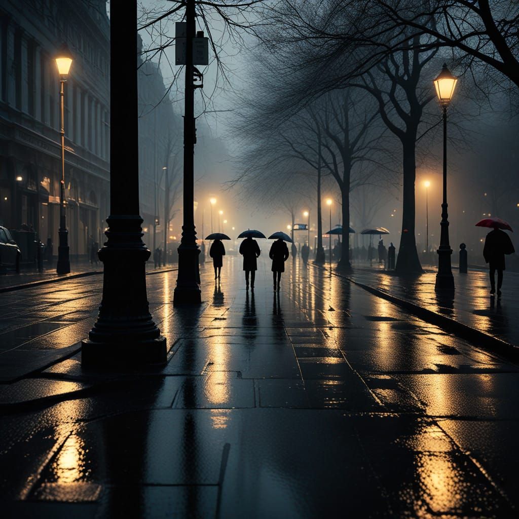 Rainy City Morning, Cinematic Vibe