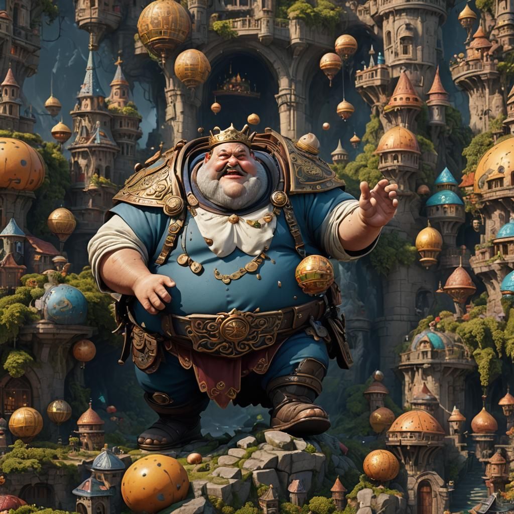 Detailed Matte Painting of a Large Man