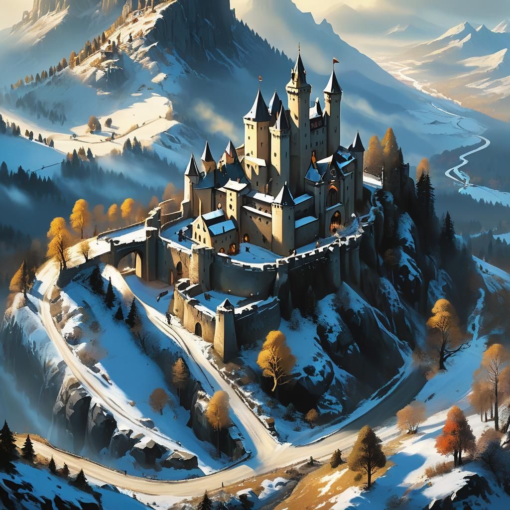 Medieval Castle with Gathering Army