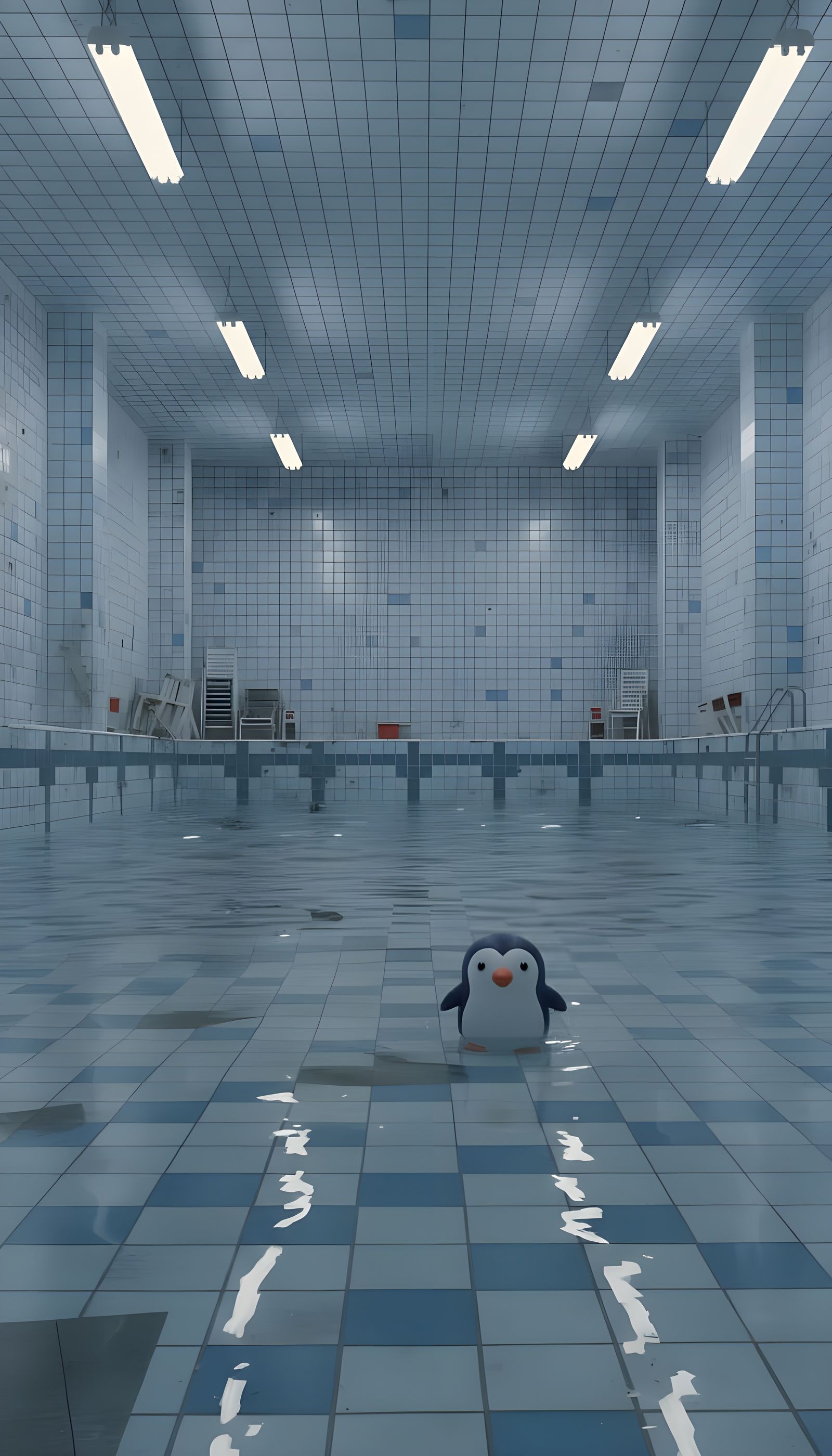 Penguin in the Poolrooms
