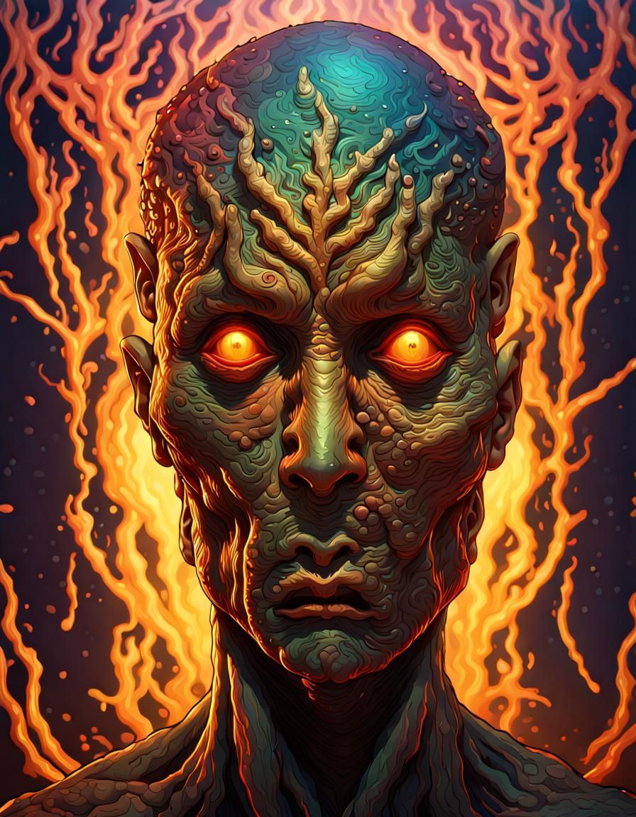 Ominous Portrait in Dark Fantasy Concept Art