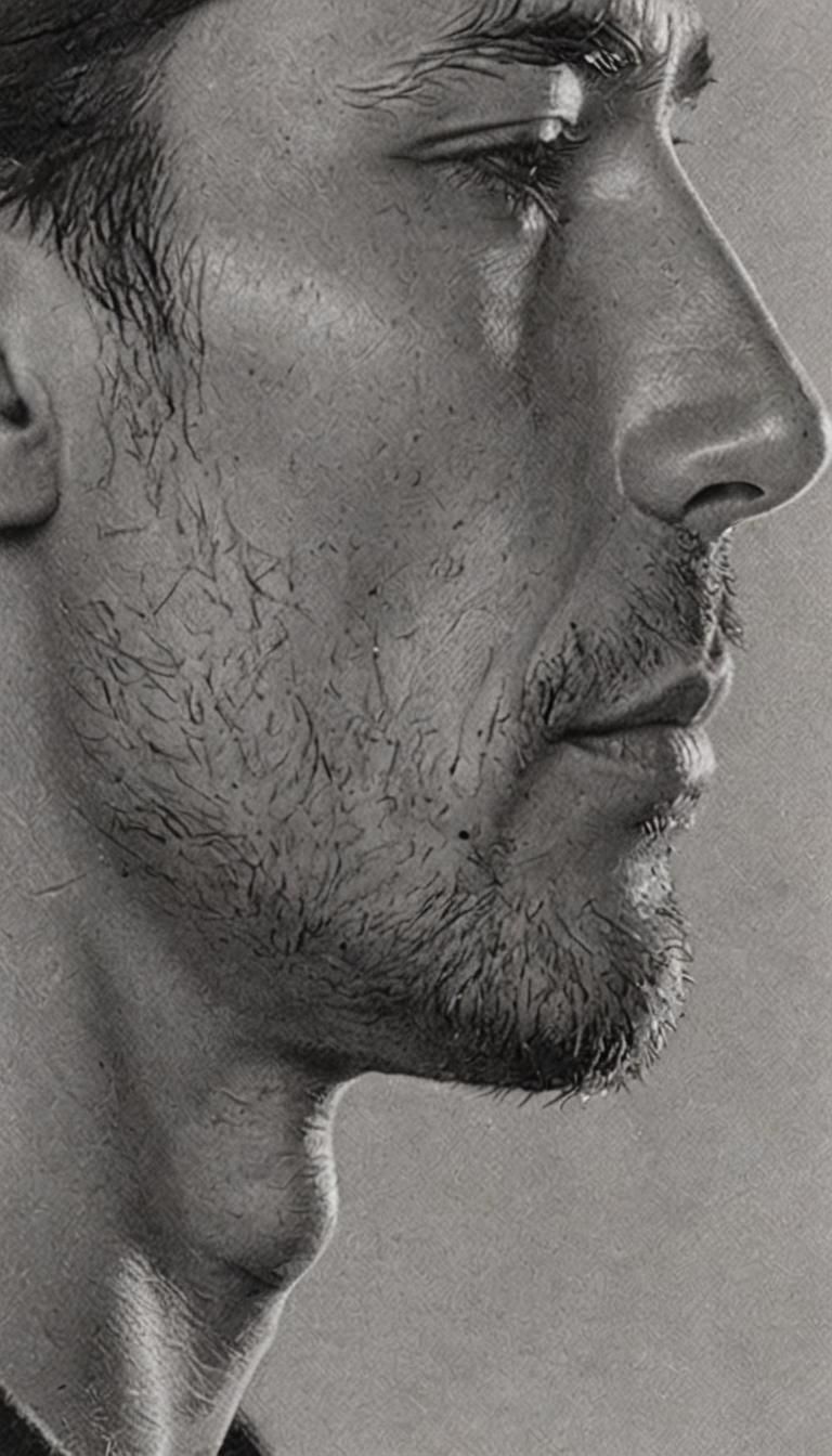 AI Generated Side Profile Portrait of a Man