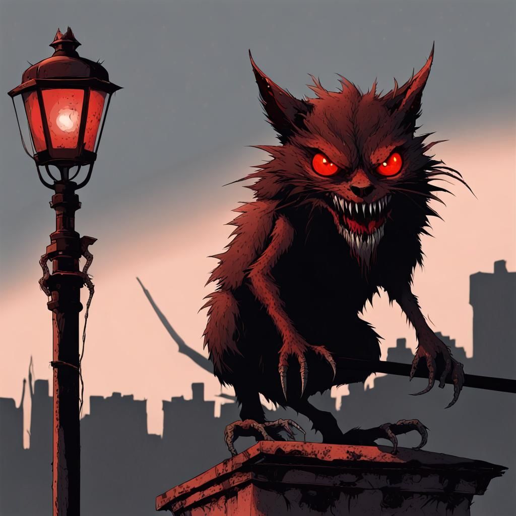 Terrifying Rat Creature in Dark Surreal Style