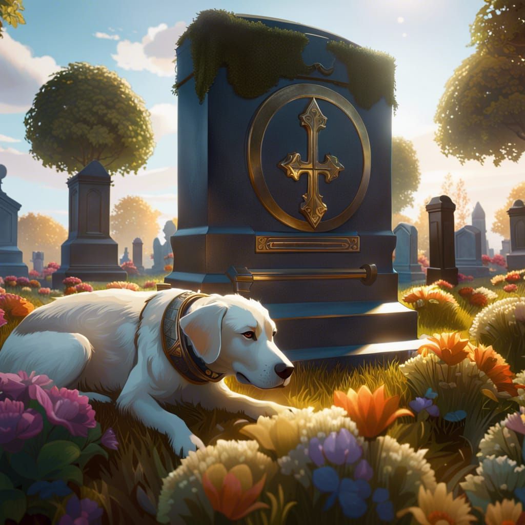 Felix misses his master, he comes to the cemetery every day without fail