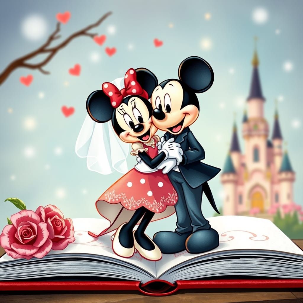 Mickey and Minnie's Fairytale Wedding Book