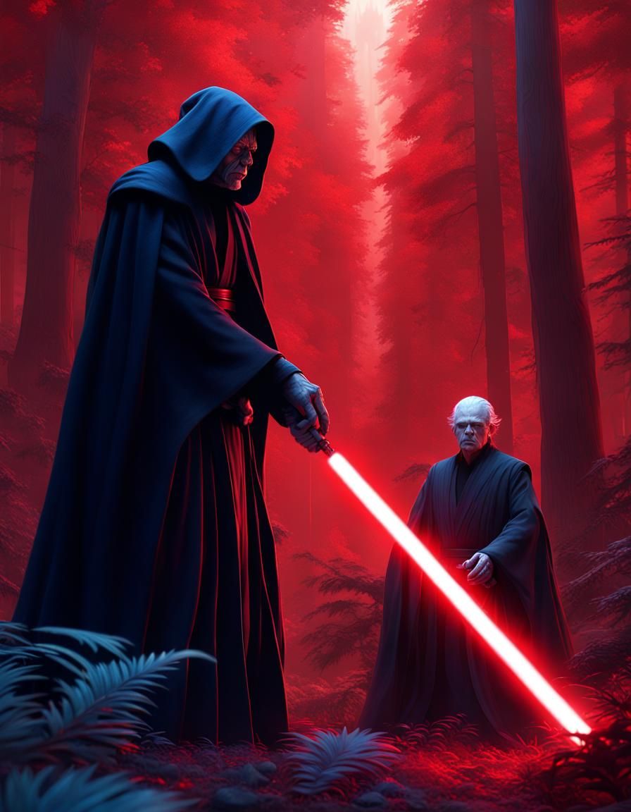 Palpatine's Force Ghost Guides Anakin in Dark Forest