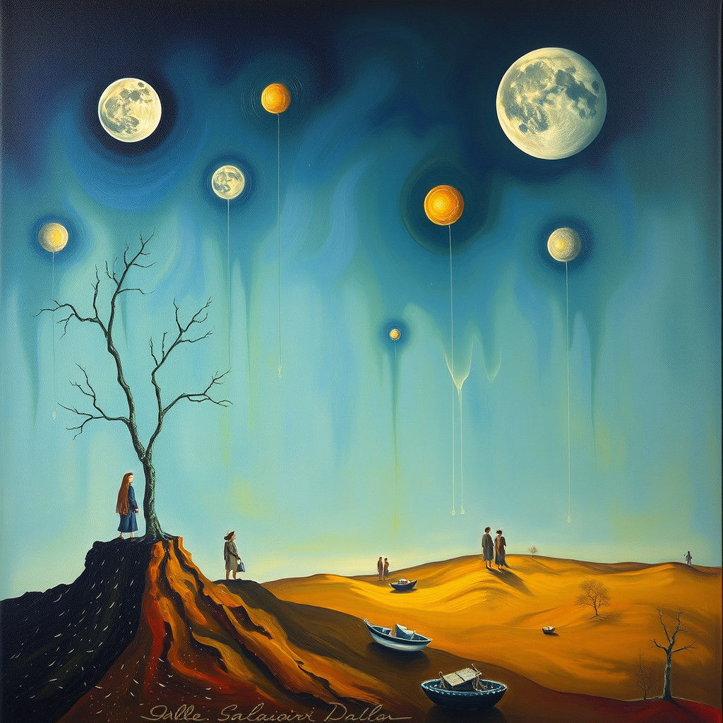 Surreal Melting World in Dali Style