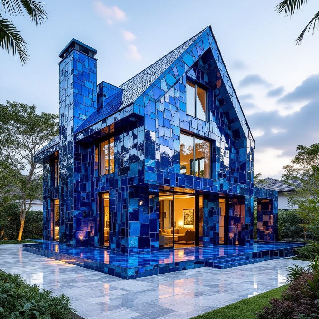 Sapphire House Crafted from Precious Gems