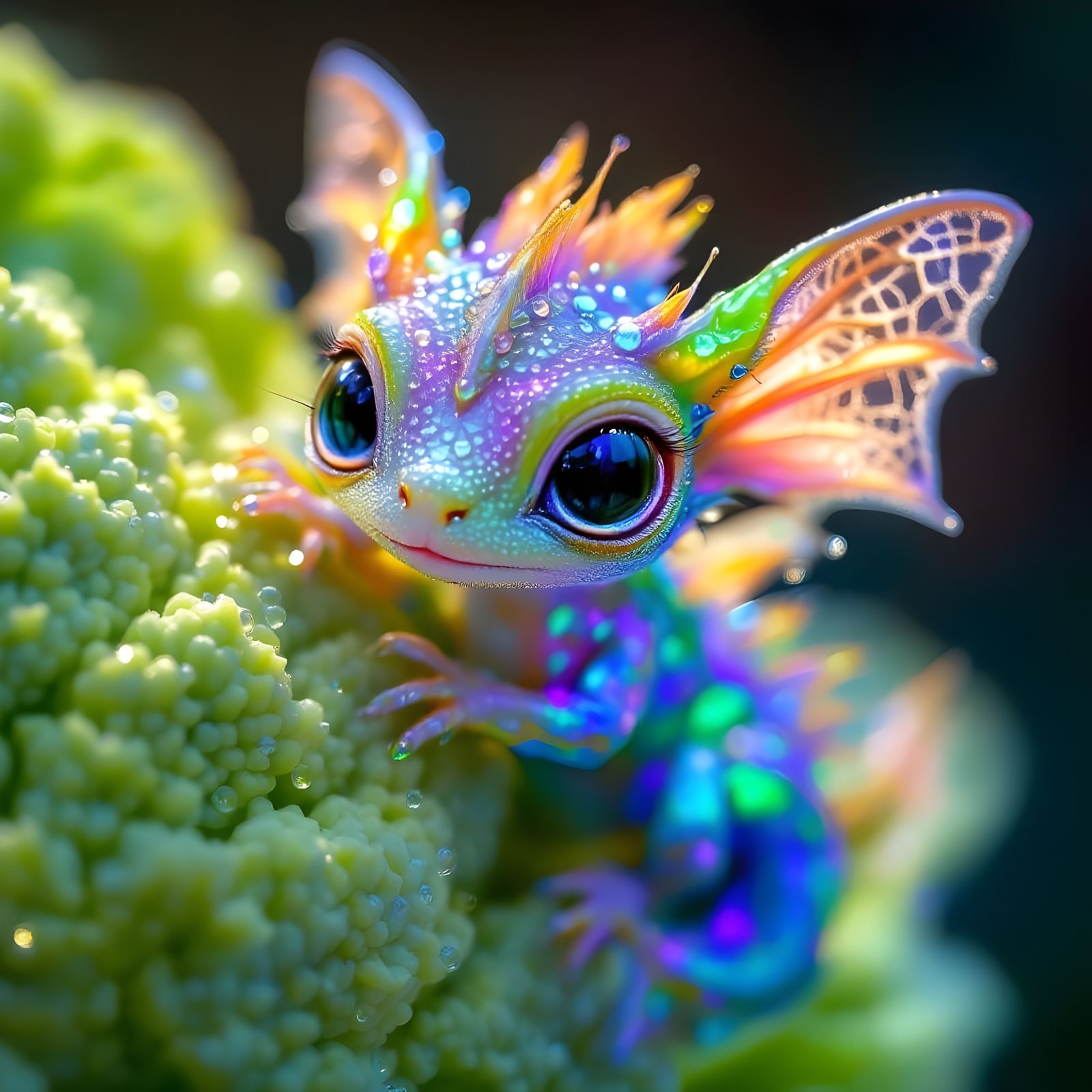 Ethereal Baby Dragon in Macro Photography