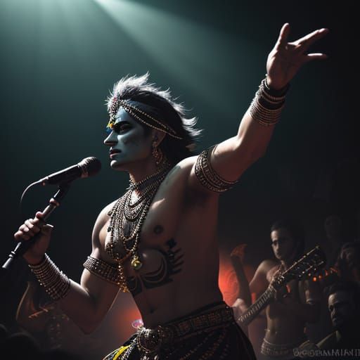Krishna Shreds in Hyper-Realistic Krishnacore Concert