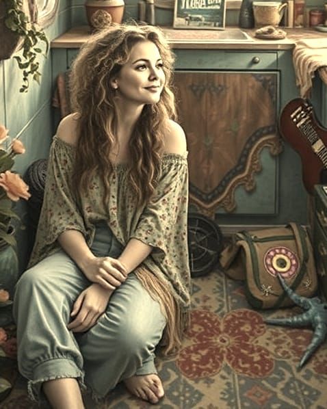 Bohemian Trailer Interior: Freedom and Peace